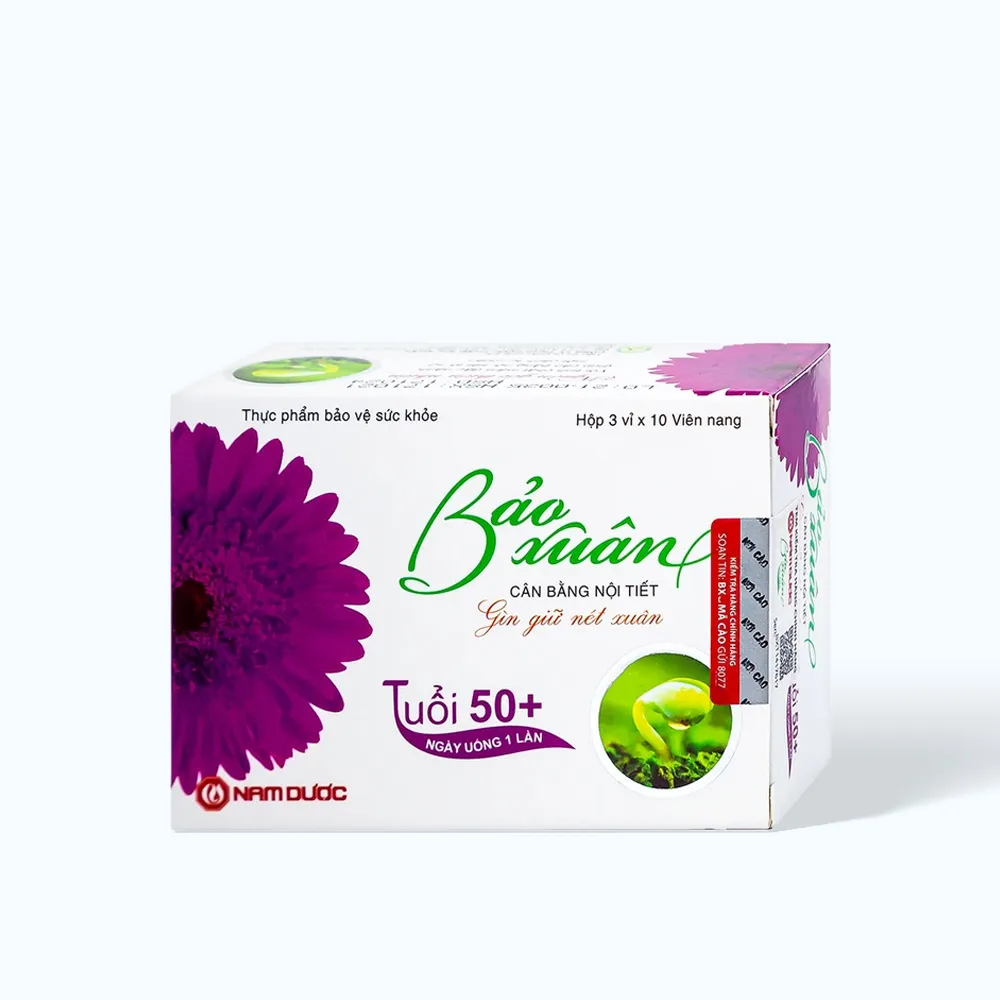 Viên uống Bảo Xuân 50+ (Hộp 30 viên) giúp cân bằng nội tiết tố nữ