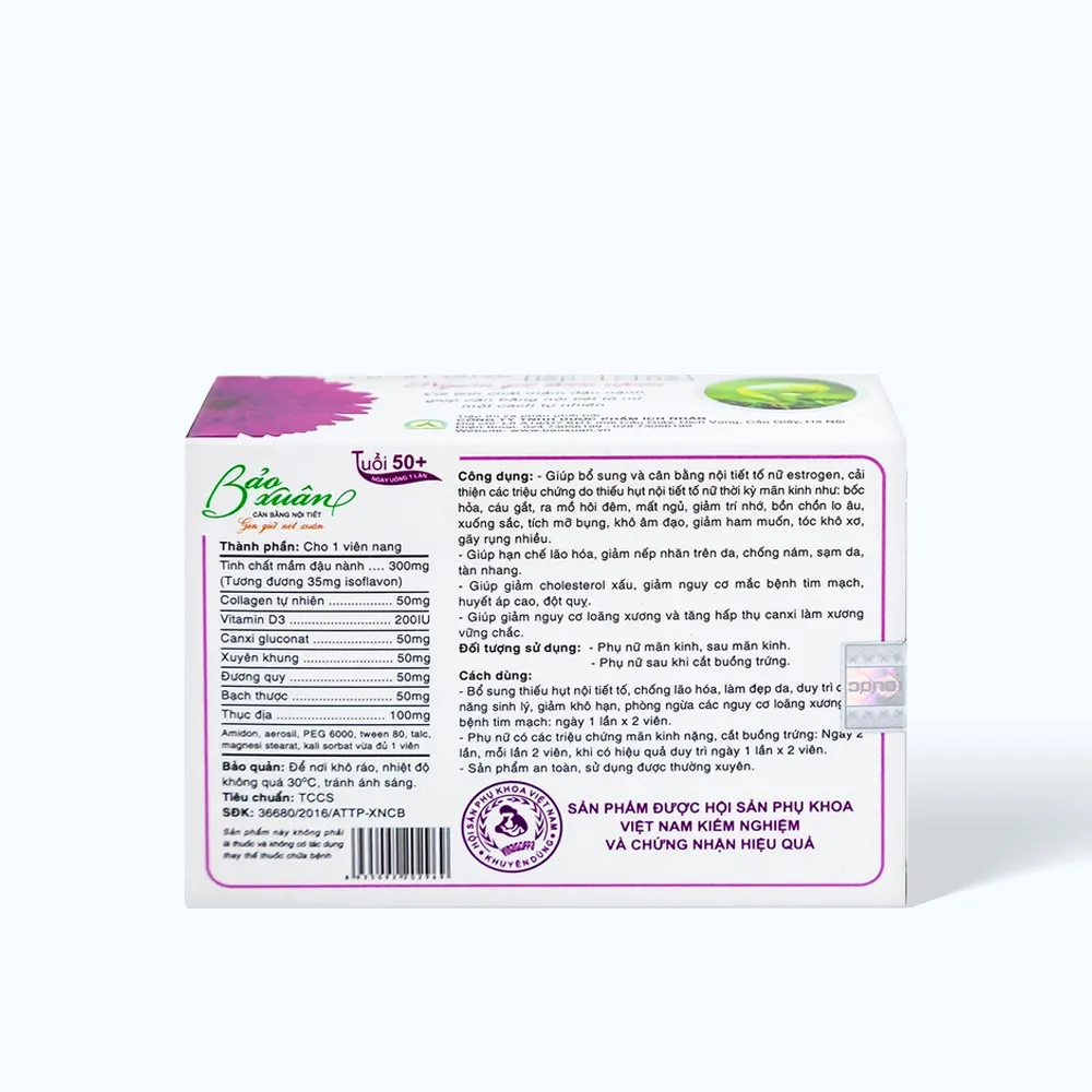 Viên uống Bảo Xuân 50+ (Hộp 30 viên) giúp cân bằng nội tiết tố nữ 3