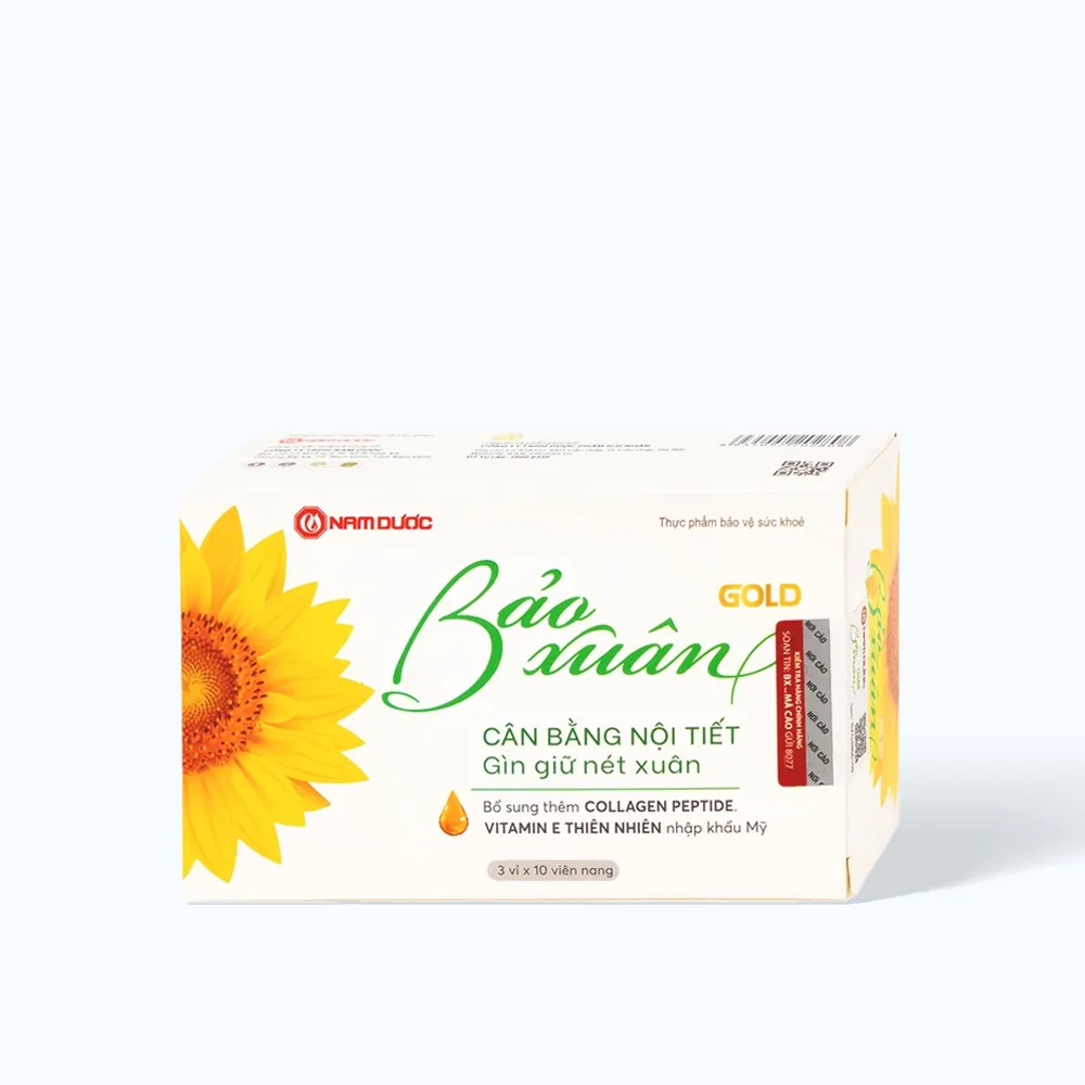 Viên uống Bảo Xuân Gold (Hộp 30 viên) giúp hỗ trợ cân bằng nội tiết tố nữ