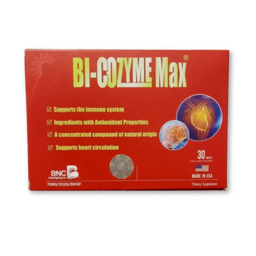 Viên uống Bi-Cozyme Max hỗ trợ giảm mỡ máu, chống xơ vữa động mạch (Hộp 30 viên) 2