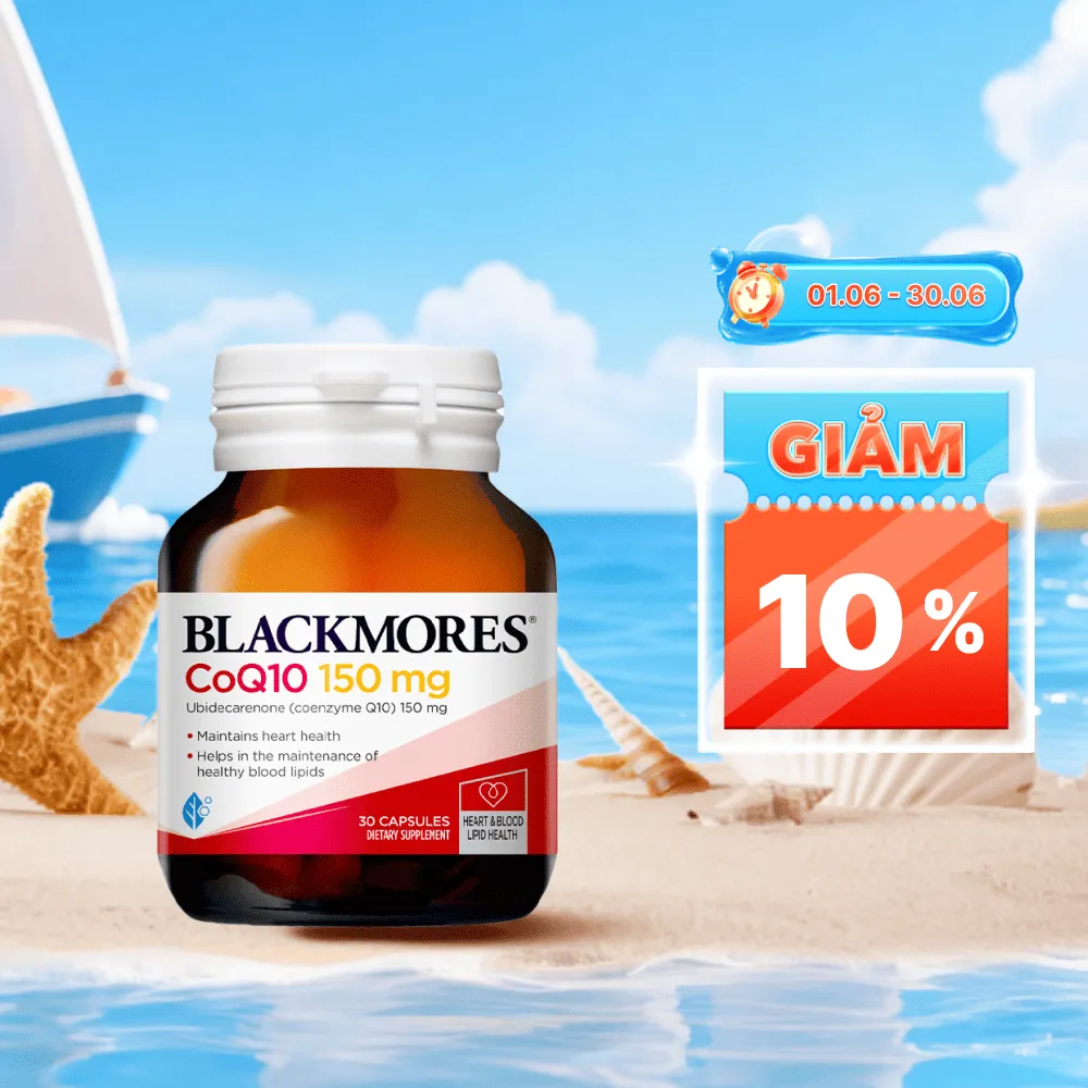 Viên uống Blackmores CoQ10 150mg (30 viên) hỗ trợ tim mạch, chống oxy hóa