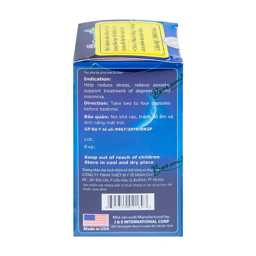 Viên uống Bonisleep Botania giúp an thần, giảm căng thẳng thần kinh (30 viên) 4