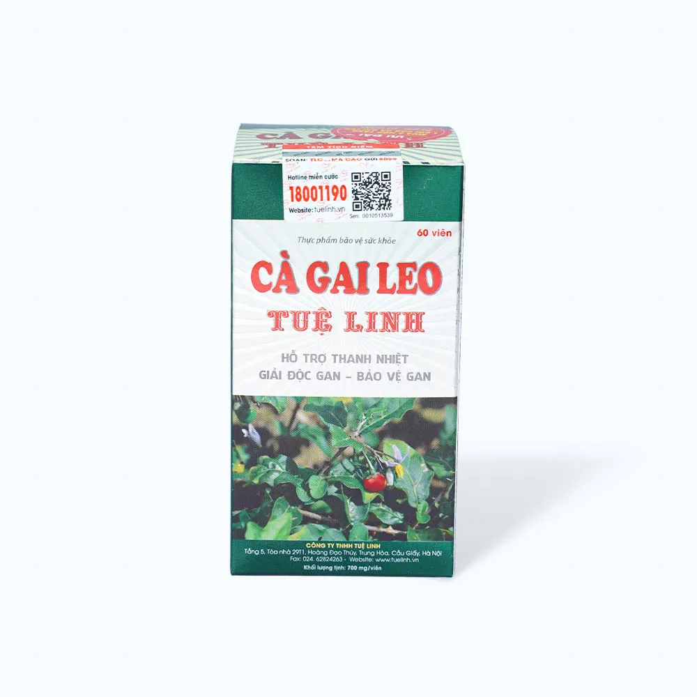 Viên uống Cà Gai Leo Tuệ Linh (hộp 60 viên) giúp giải độc gan, 2