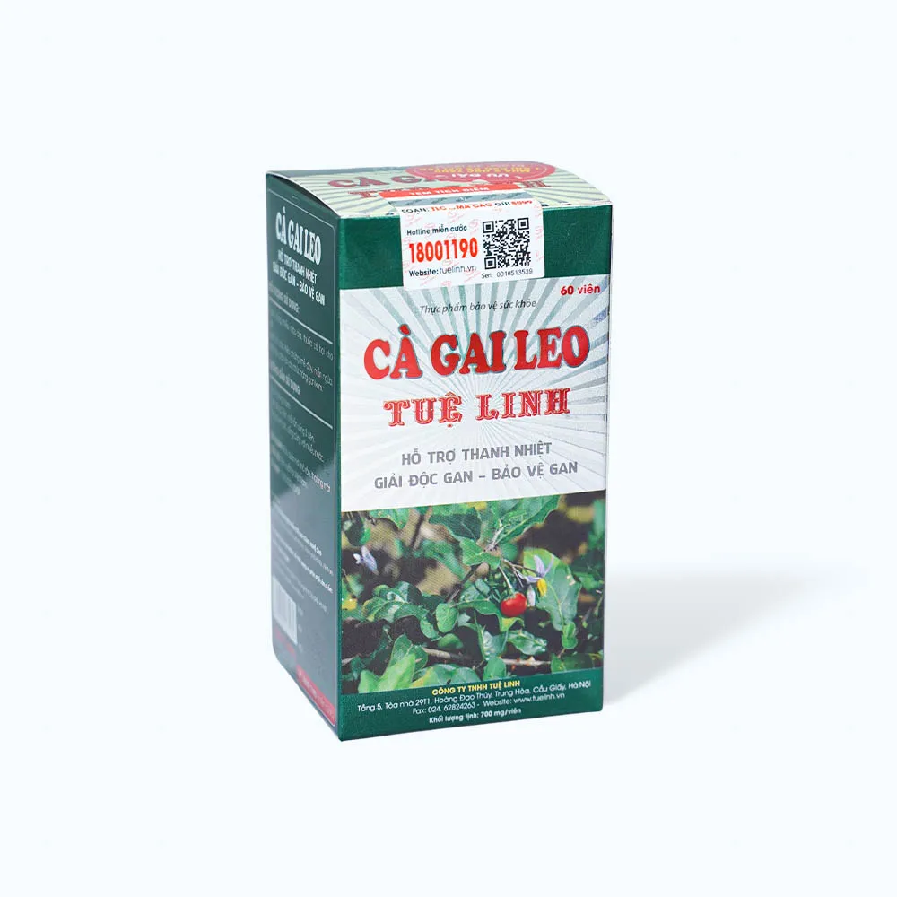 Viên uống Cà Gai Leo Tuệ Linh (hộp 60 viên) giúp giải độc gan, 4