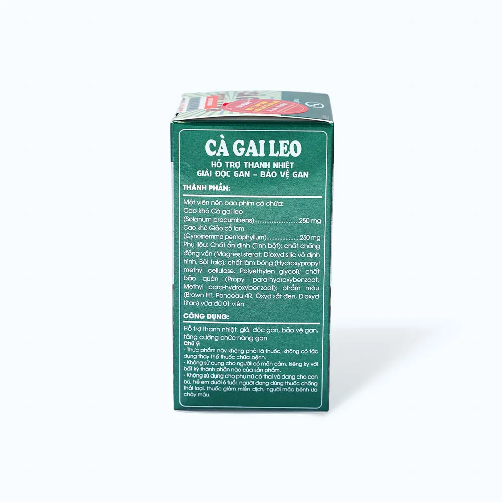 Viên uống Cà Gai Leo Tuệ Linh (hộp 60 viên) giúp giải độc gan, 8
