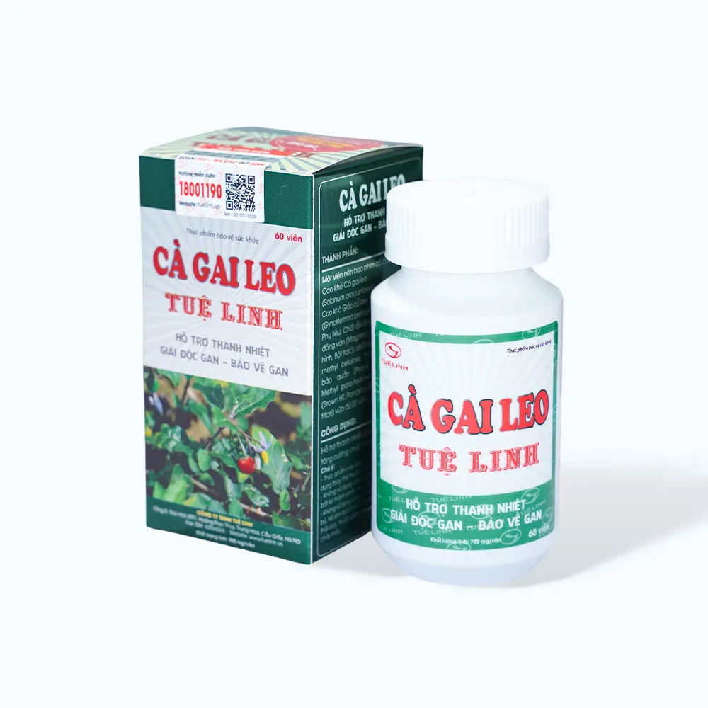 Viên uống Cà Gai Leo Tuệ Linh (hộp 60 viên) giúp giải độc gan, 10