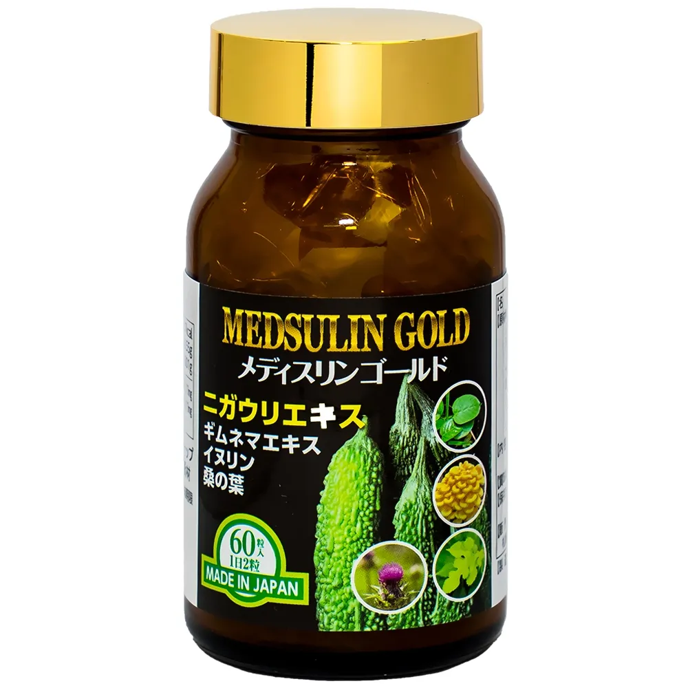 VIÊN UỐNG CẢI THIỆN CHỈ SỐ ĐƯỜNG HUYẾT CHO NGƯỜI TIỂU ĐƯỜNG MEDSULIN GOLD JPANWELL 60V