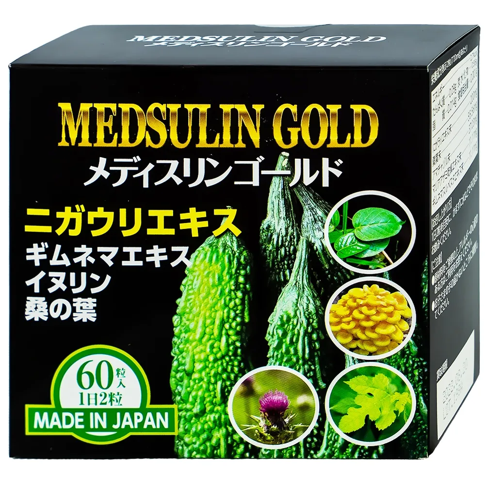 VIÊN UỐNG CẢI THIỆN CHỈ SỐ ĐƯỜNG HUYẾT CHO NGƯỜI TIỂU ĐƯỜNG MEDSULIN GOLD JPANWELL 60V 4