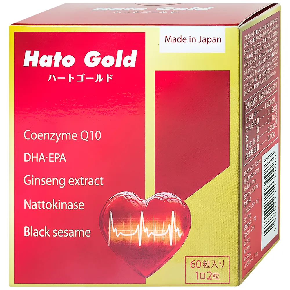VIÊN UỐNG CẢI THIỆN TIM MẠCH HATO GOLD JPANWELL 60V 10
