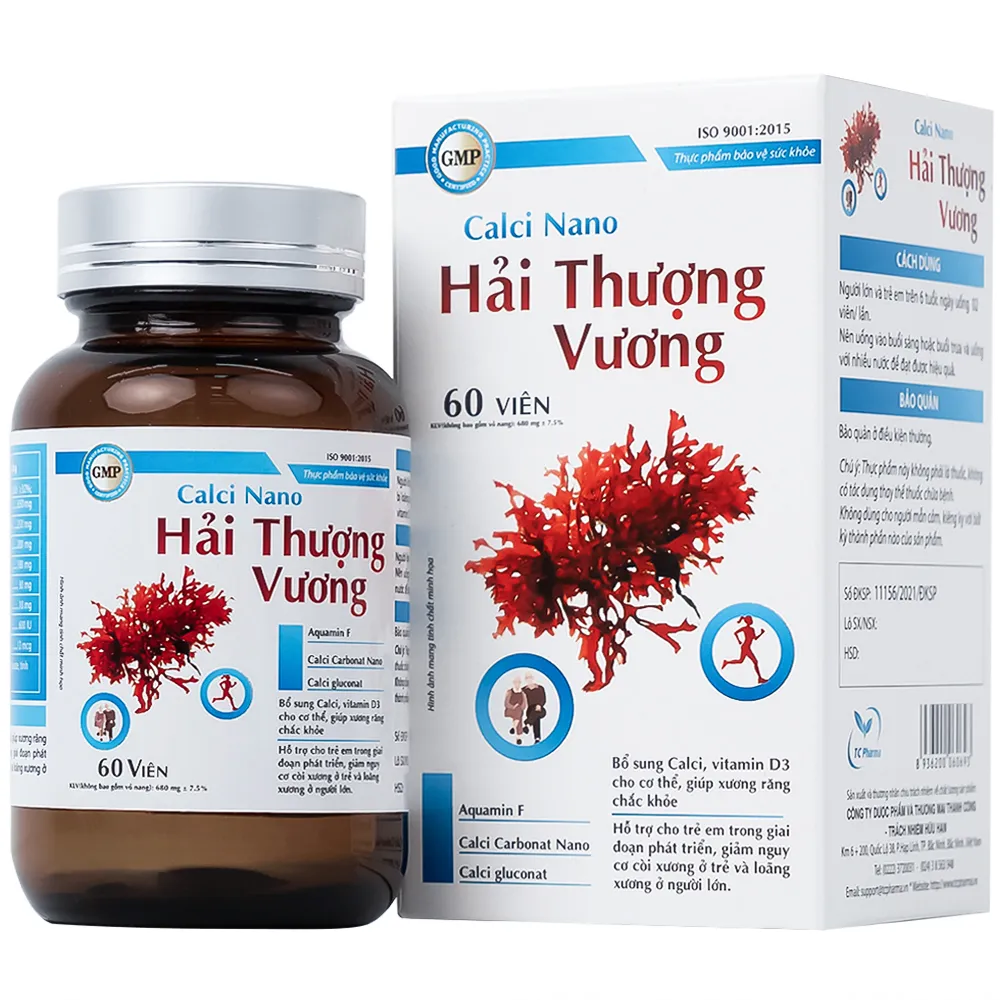 VIÊN UỐNG CALCI NANO HẢI THƯỢNG VƯƠNG 60V