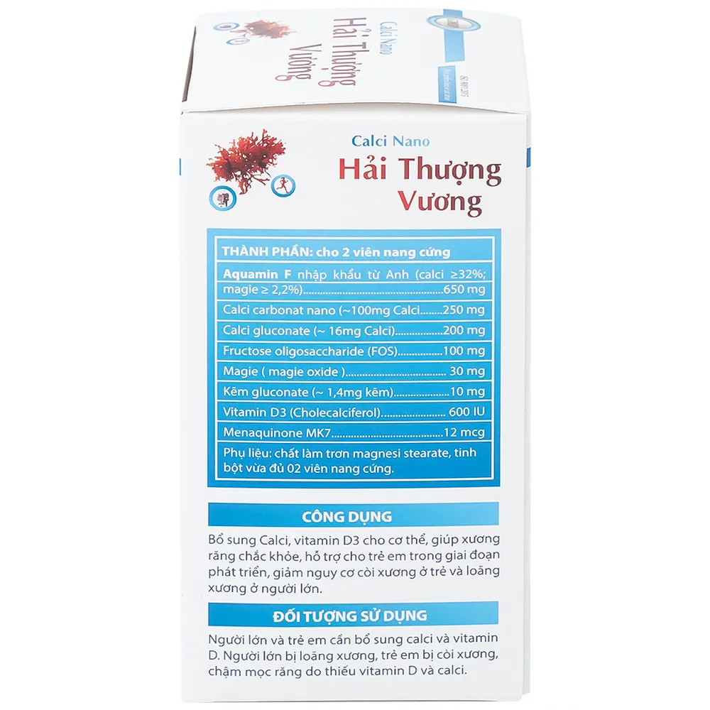 VIÊN UỐNG CALCI NANO HẢI THƯỢNG VƯƠNG 60V 6