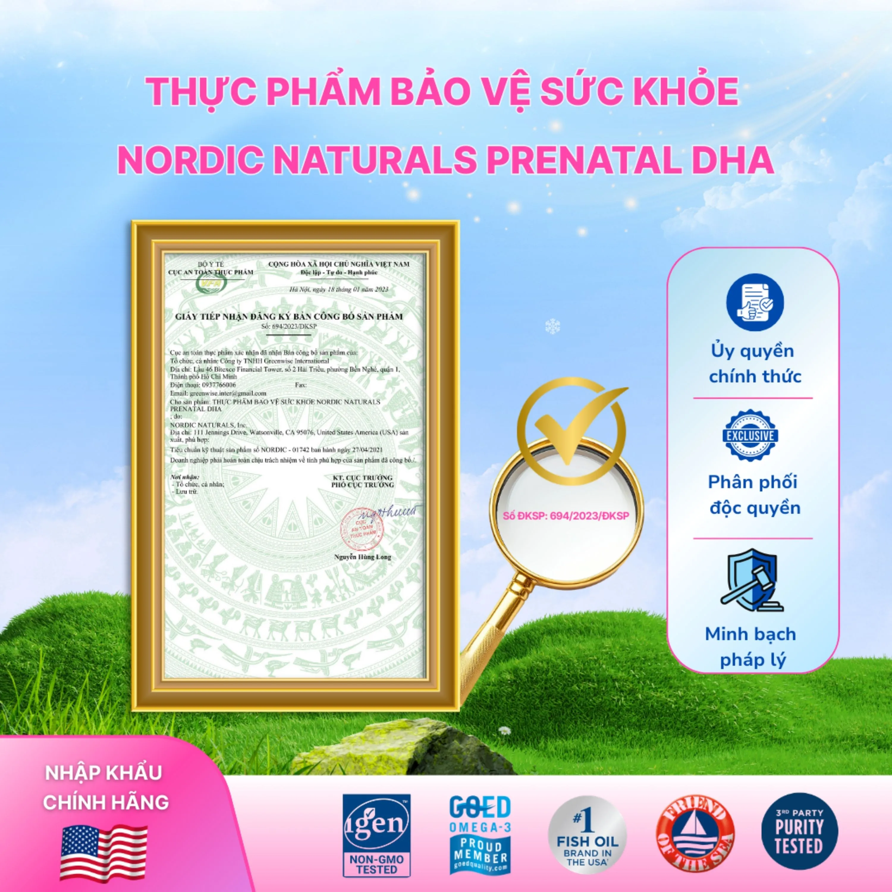 VIÊN UỐNG CHO PHỤ NỮ MANG THAI VÀ CHO CON BÚ NORDIC NATURALS PRENATAL DHA 90V 7