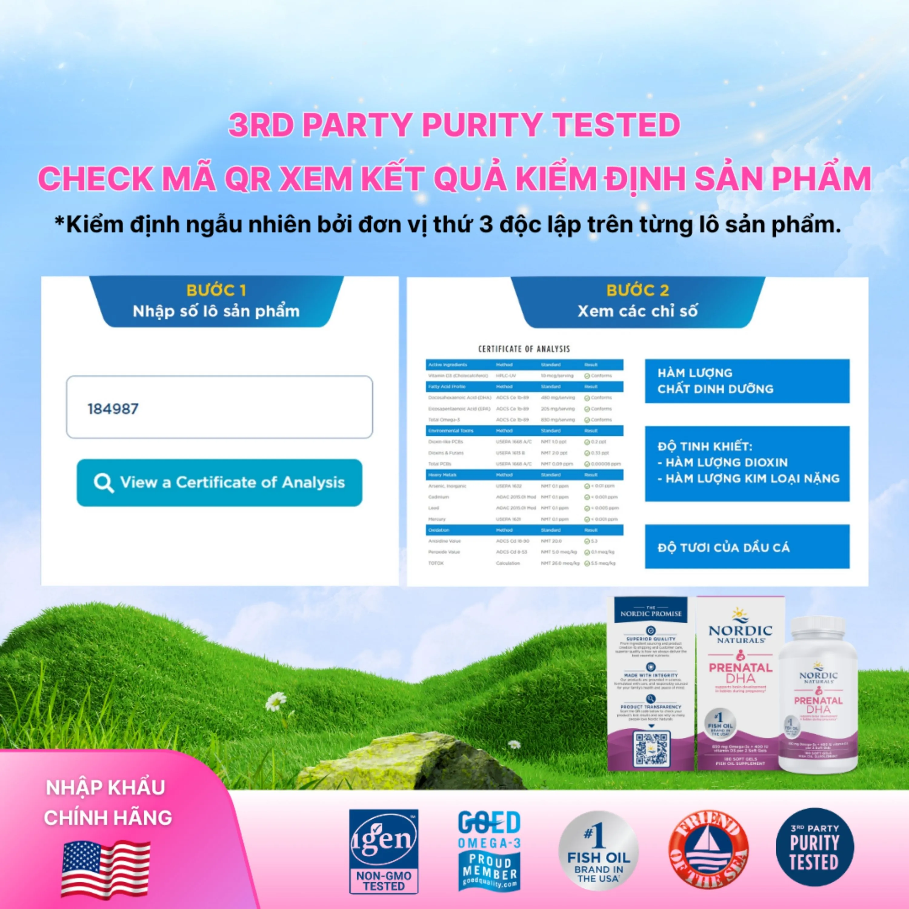 VIÊN UỐNG CHO PHỤ NỮ MANG THAI VÀ CHO CON BÚ NORDIC NATURALS PRENATAL DHA 90V 10