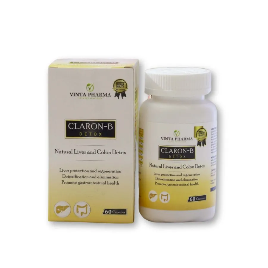 Viên uống Claron-B giải độc, hạ men gan, thanh lọc cơ thể (Hộp 60 viên) 2