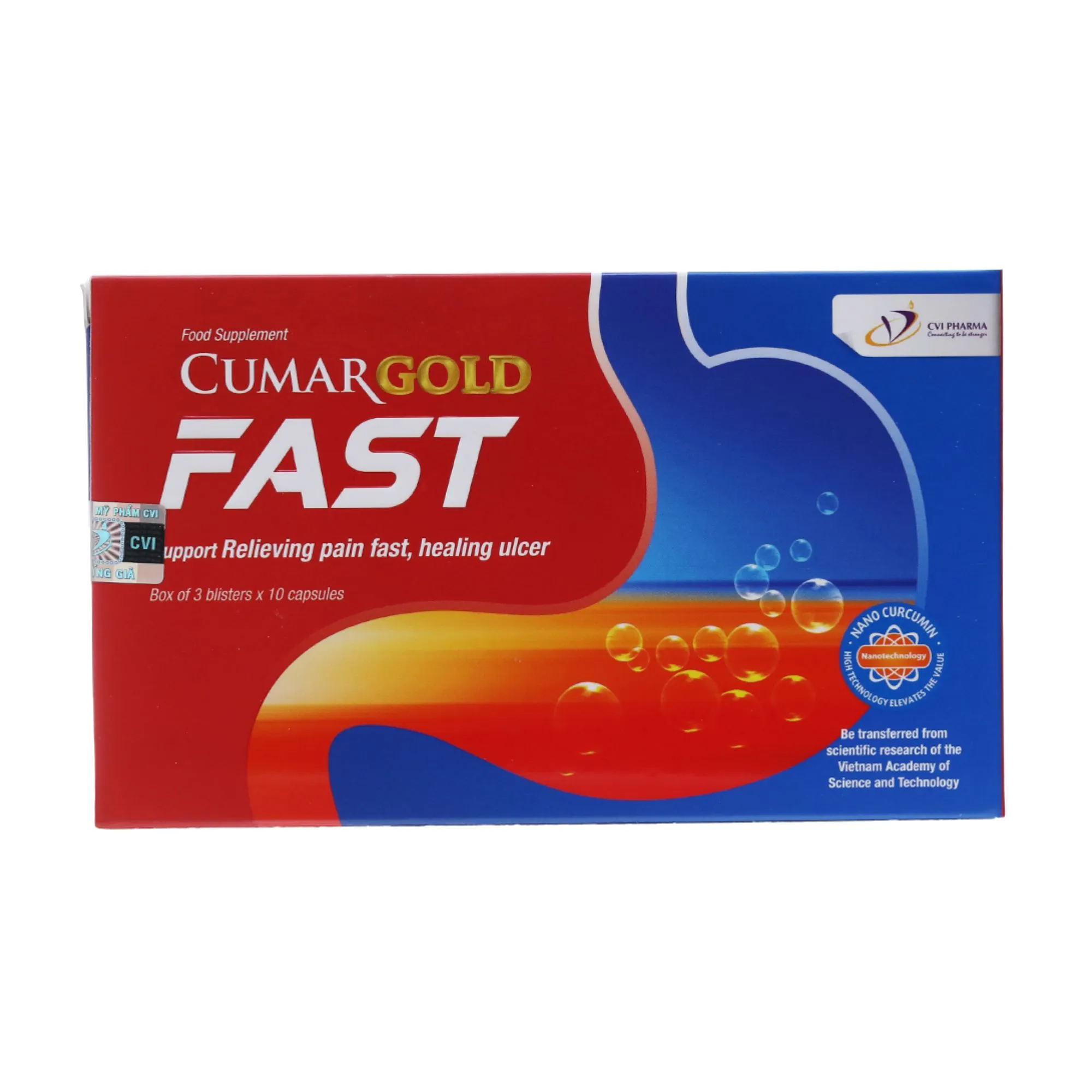 Viên uống CumarGold Fast – hỗ trợ giảm viêm loét dạ dày, tá tràng hiệu quả (30 viên) 2