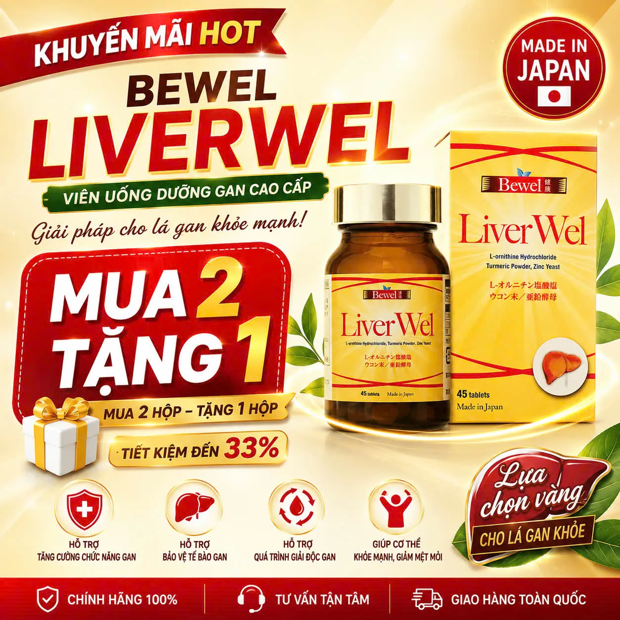 Viên uống dưỡng gan Bewel LiverWel