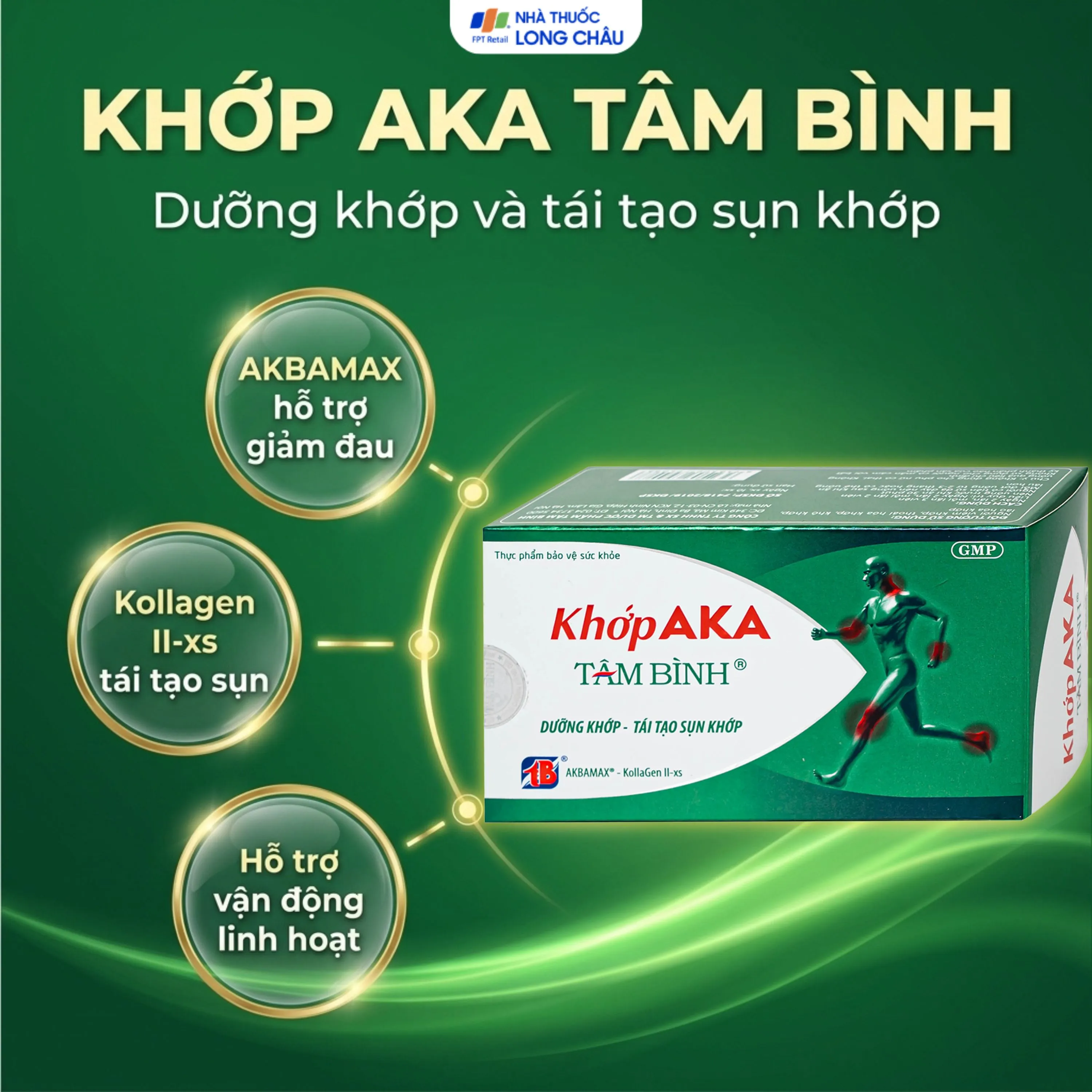 VIÊN UỐNG DƯỠNG KHỚP, TÁI TẠO SỤN KHỚP AKA TÂM BÌNH 5X12 2