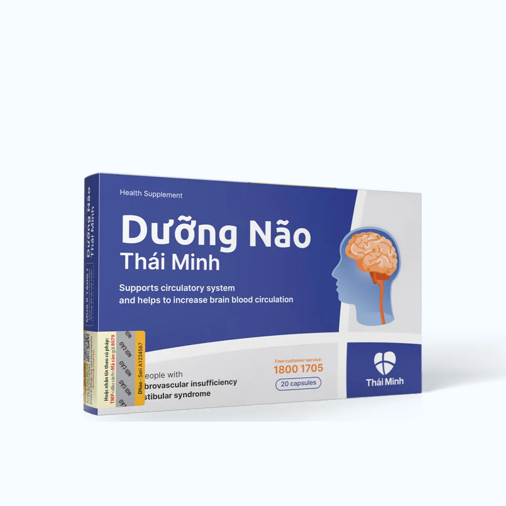 Viên uống Dưỡng Não Thái Minh (Hộp 20 viên) giúp hỗ trợ hoạt huyết bổ não 2