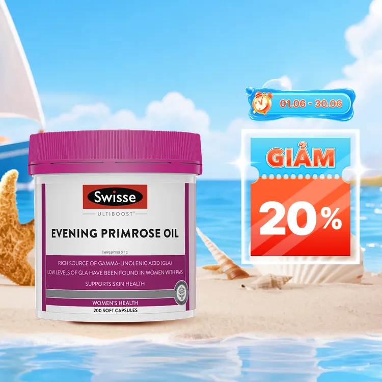 Viên uống Dầu Hoa Anh Thảo SWISSE Ultiboost Evening Primrose Oil (200 Viên)
