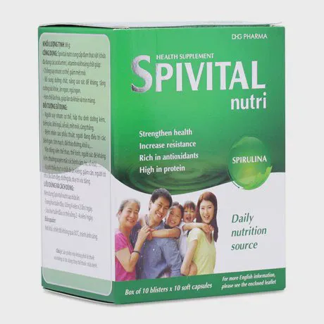Viên uống DHG Pharma Spivital Nutri Tao Spirulina bổ sung dưỡng chất chống suy nhược cơ thể (86g) 2