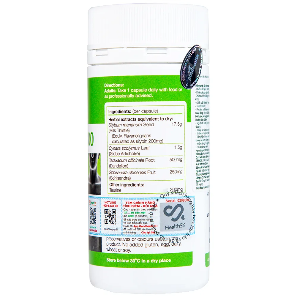 VIÊN UỐNG GIẢI ĐỘC GAN GOODHEALTH LIVER TONIC 17500 60V 6