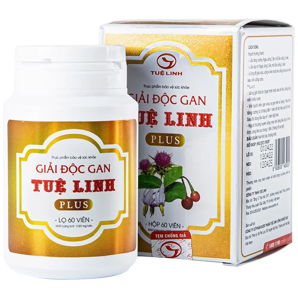 VIÊN UỐNG GIẢI ĐỘC GAN TUỆ LINH PLUS 60V