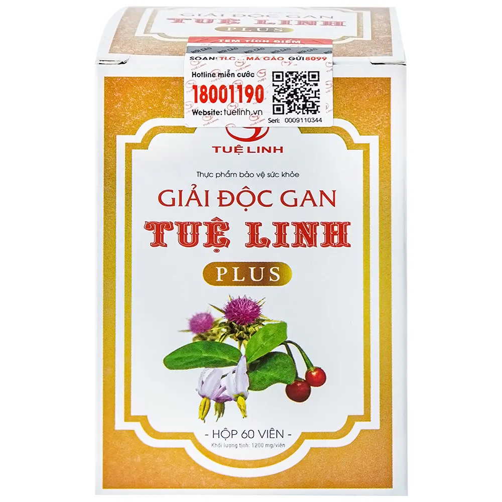 VIÊN UỐNG GIẢI ĐỘC GAN TUỆ LINH PLUS 60V 8
