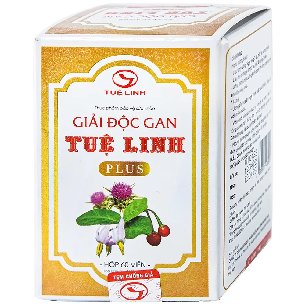 VIÊN UỐNG GIẢI ĐỘC GAN TUỆ LINH PLUS 60V 9