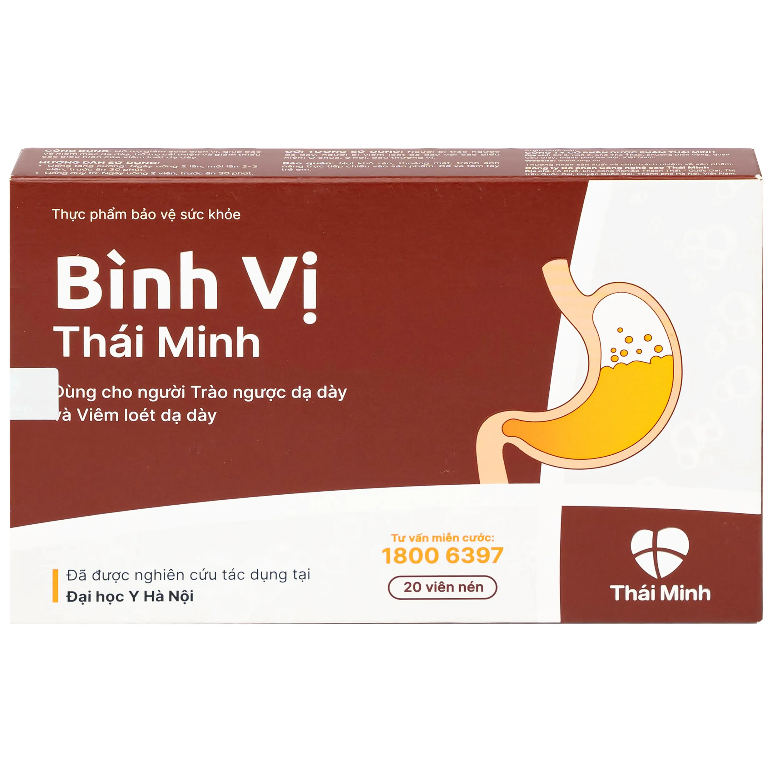 VIÊN UỐNG GIẢM ACID DỊCH VỊ BÌNH VỊ THÁI MINH 2X10 3
