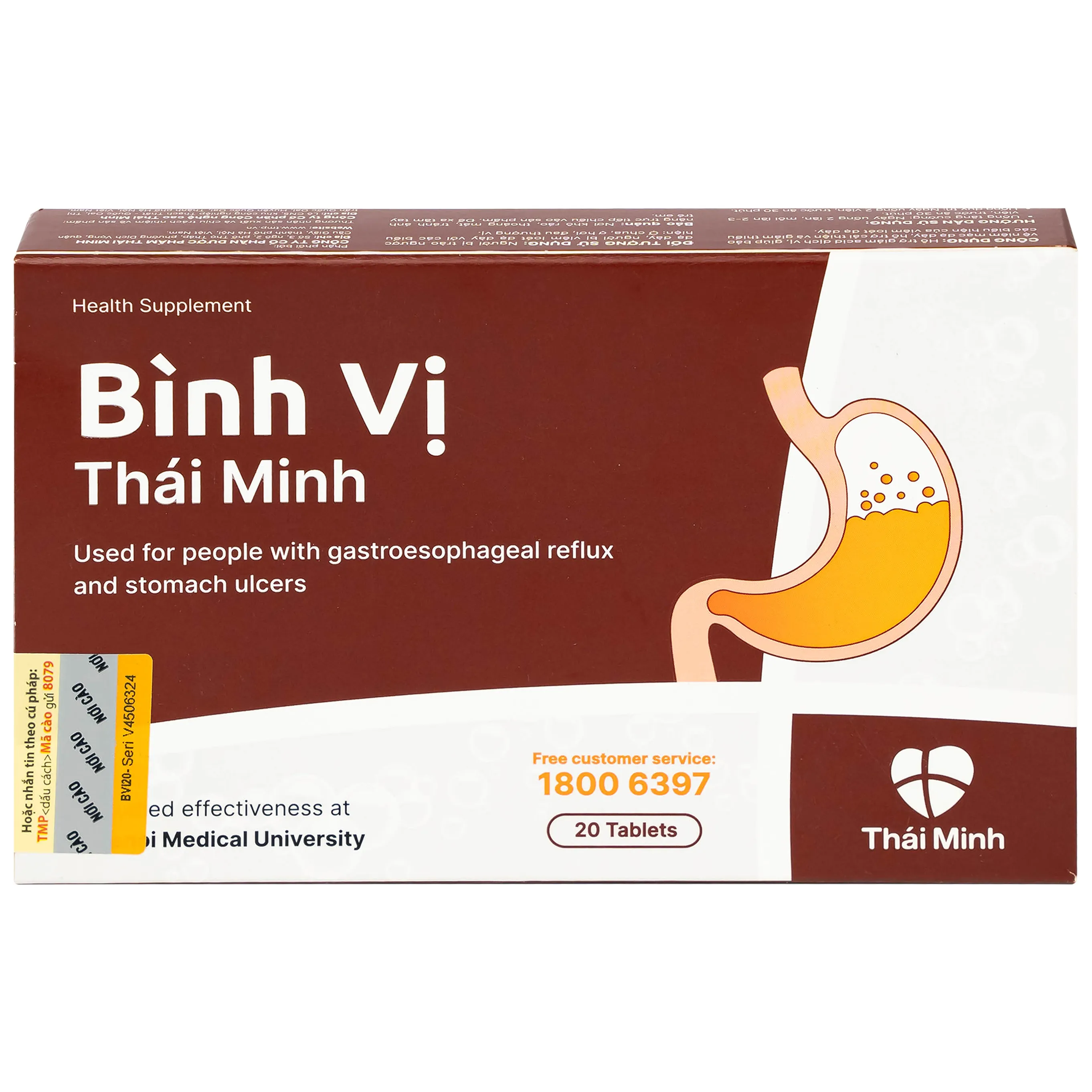 VIÊN UỐNG GIẢM ACID DỊCH VỊ BÌNH VỊ THÁI MINH 2X10 4