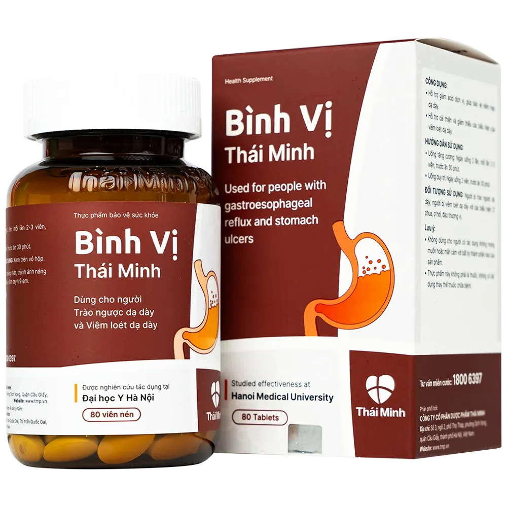 VIÊN UỐNG GIẢM ACID DỊCH VỊ BÌNH VỊ THÁI MINH 80V