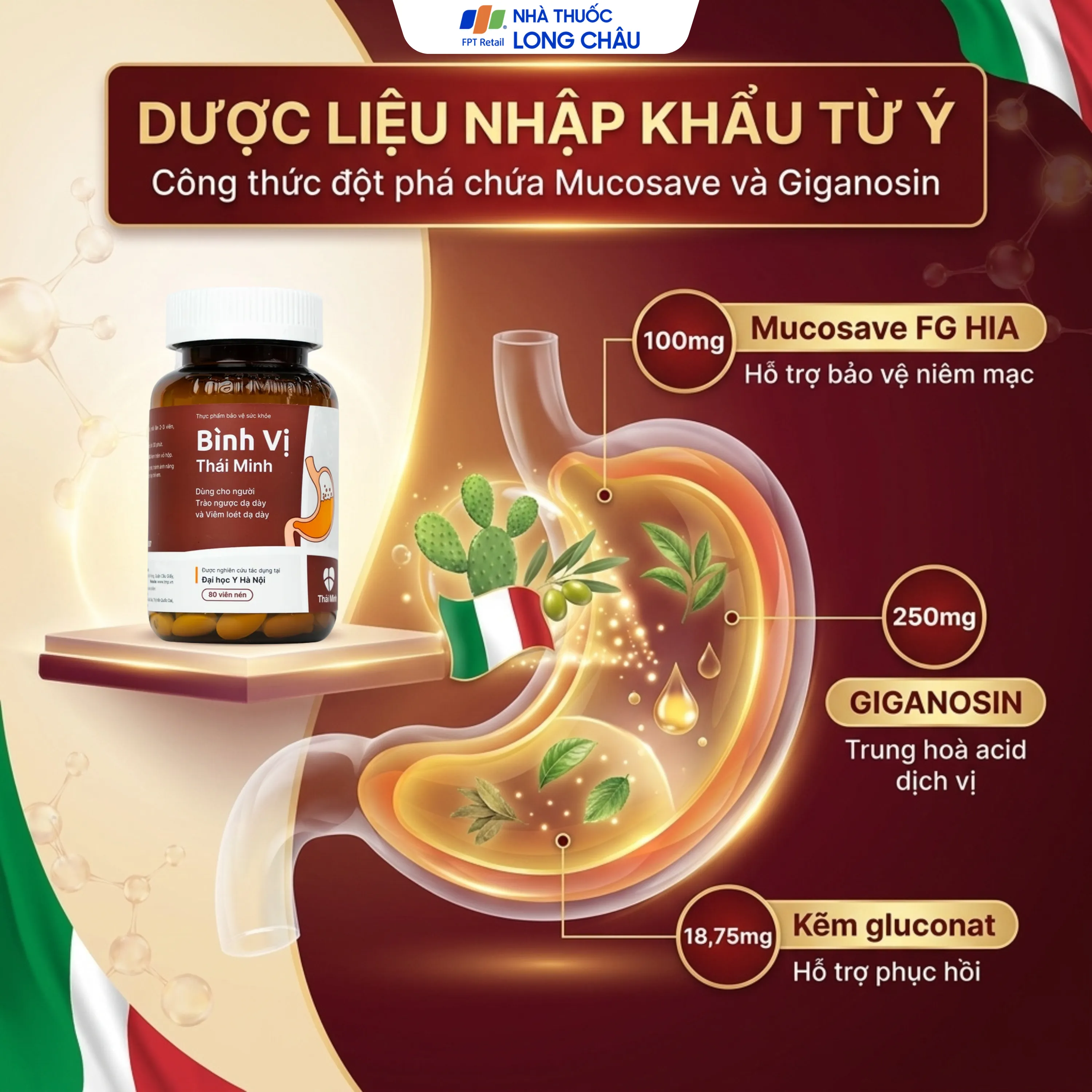 VIÊN UỐNG GIẢM ACID DỊCH VỊ BÌNH VỊ THÁI MINH 80V 3
