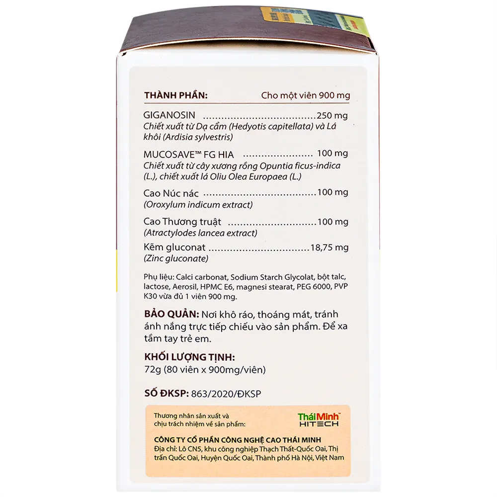 VIÊN UỐNG GIẢM ACID DỊCH VỊ BÌNH VỊ THÁI MINH 80V 17