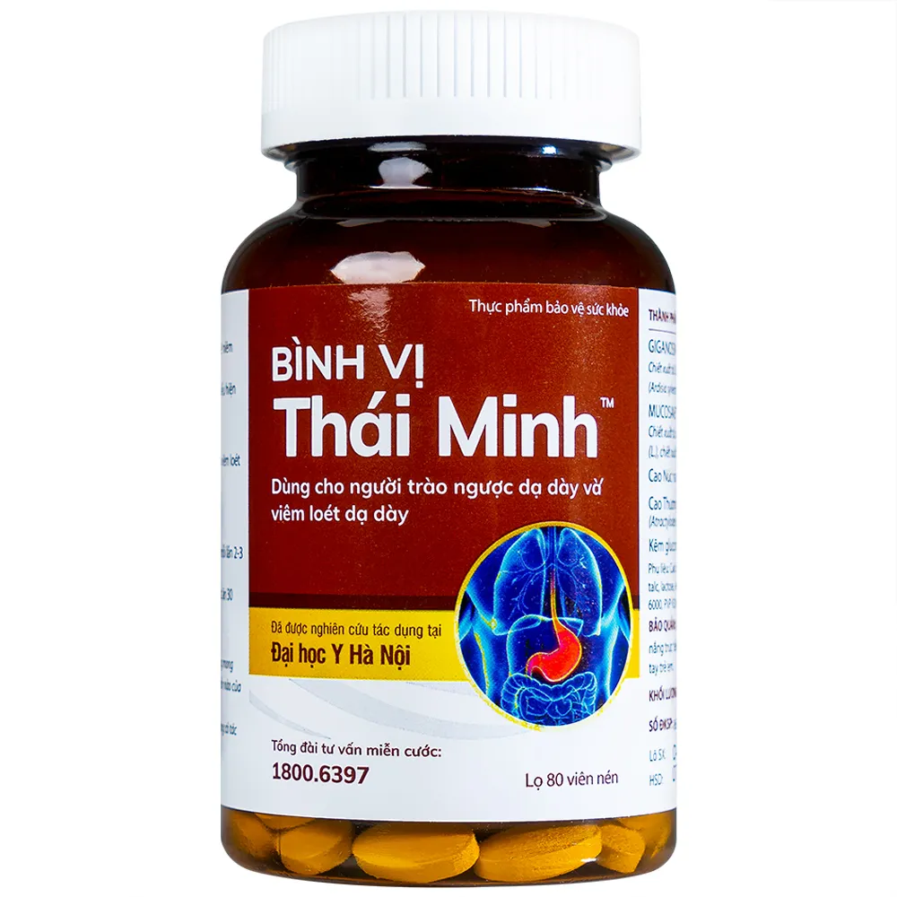 VIÊN UỐNG GIẢM ACID DỊCH VỊ BÌNH VỊ THÁI MINH 80V 18