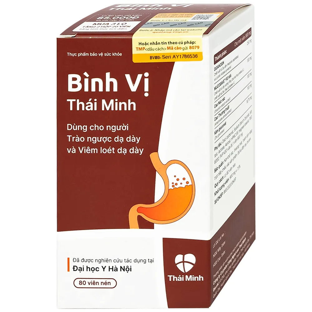 VIÊN UỐNG GIẢM ACID DỊCH VỊ BÌNH VỊ THÁI MINH 80V 7