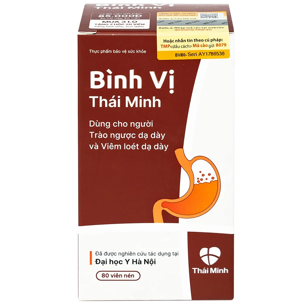 VIÊN UỐNG GIẢM ACID DỊCH VỊ BÌNH VỊ THÁI MINH 80V 8