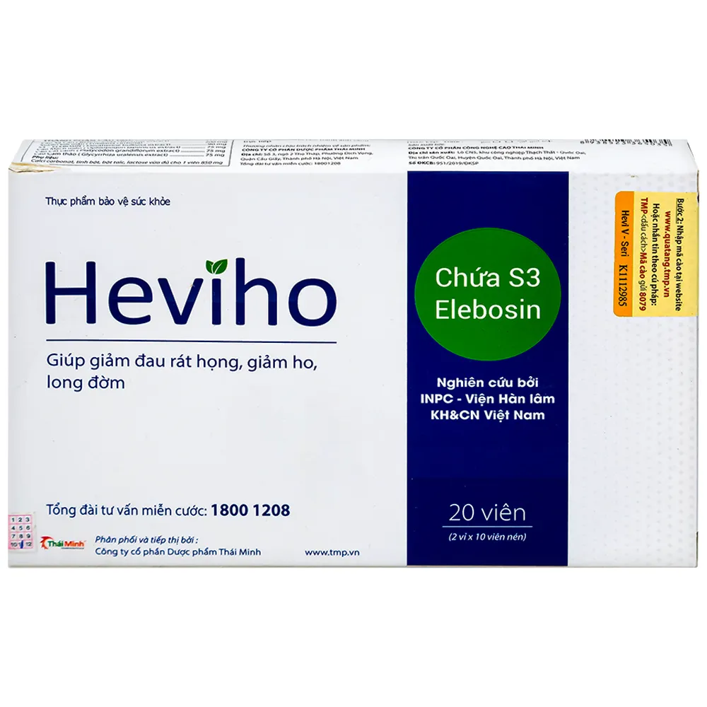 VIÊN UỐNG GIẢM HO HEVIHO THÁI MINH 2X10 6