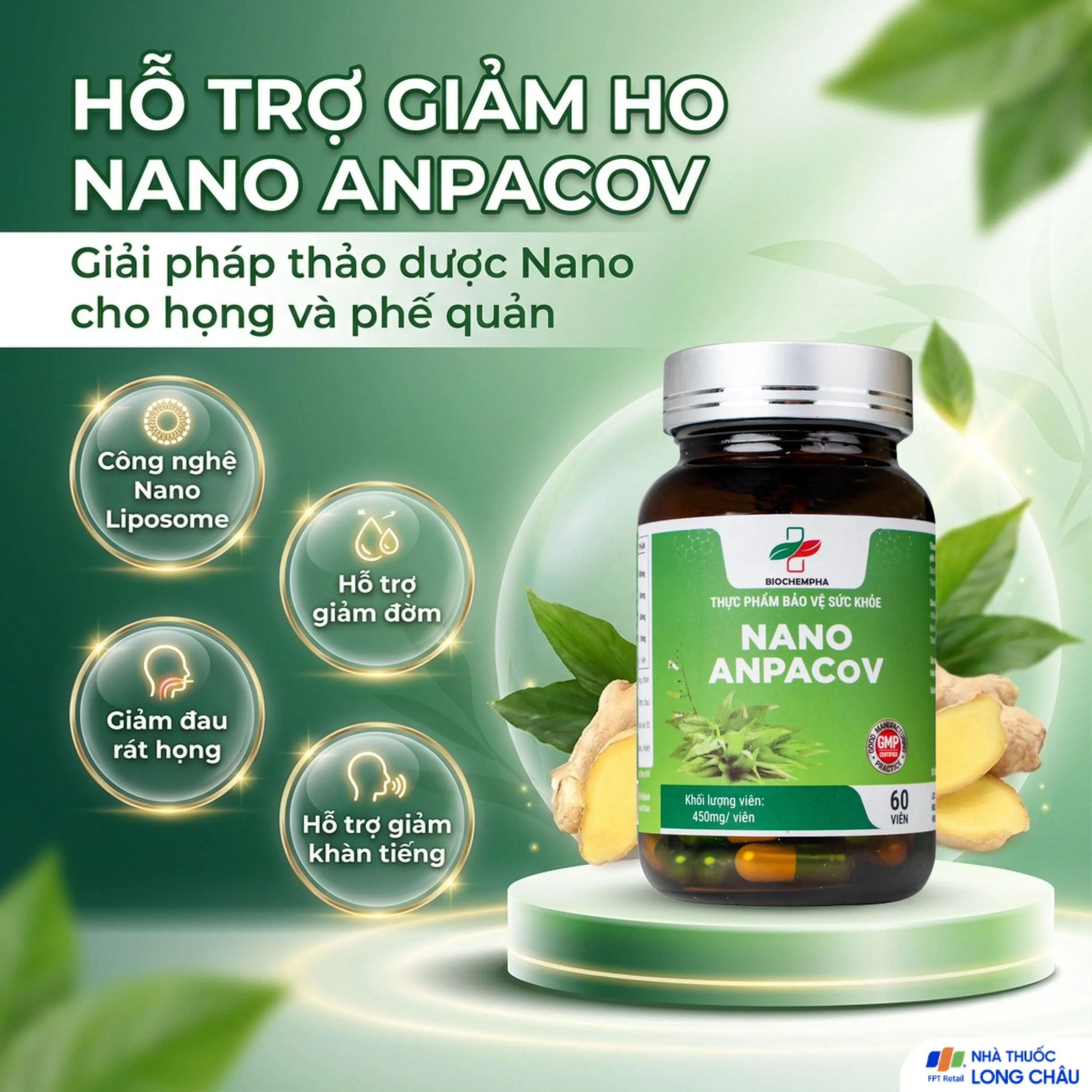 VIÊN UỐNG GIẢM HO NANO ANPACOV BIOCHEMPHA 60V 2