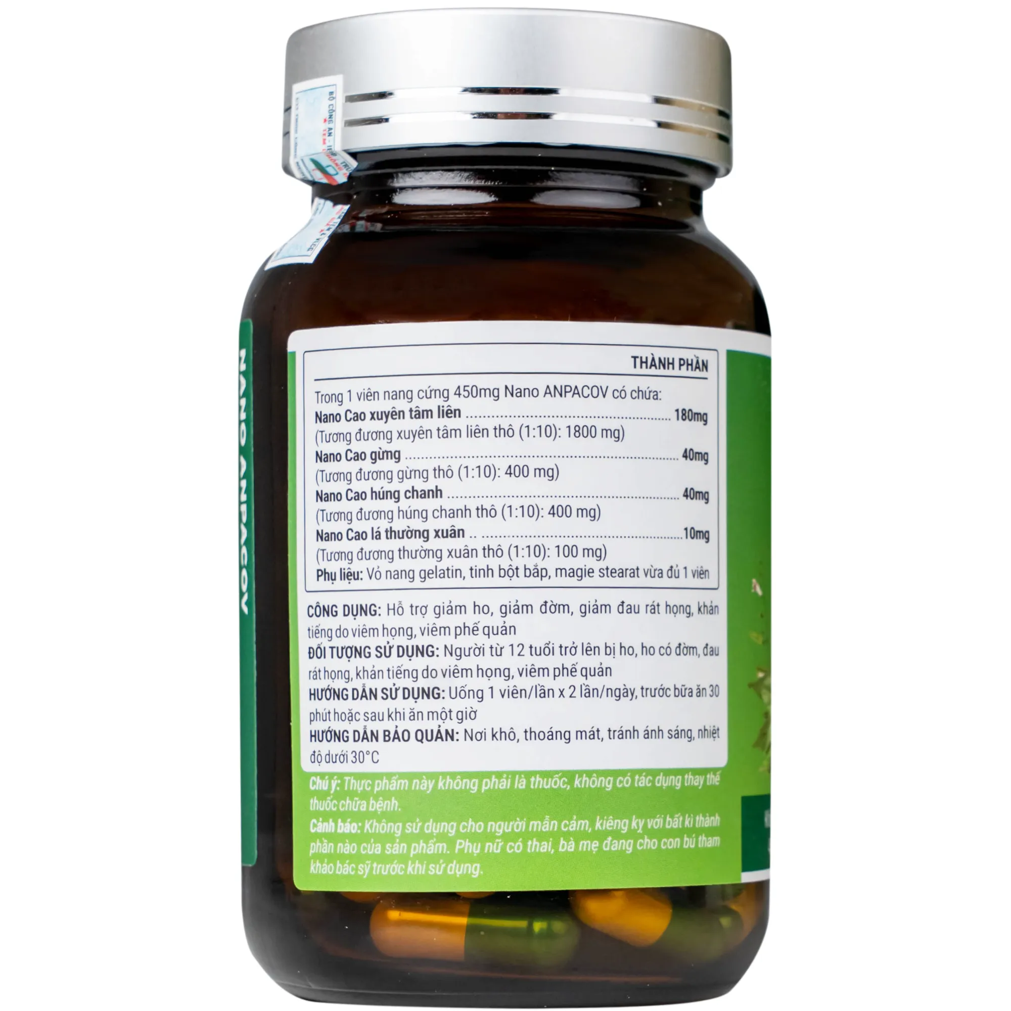 VIÊN UỐNG GIẢM HO NANO ANPACOV BIOCHEMPHA 60V 11