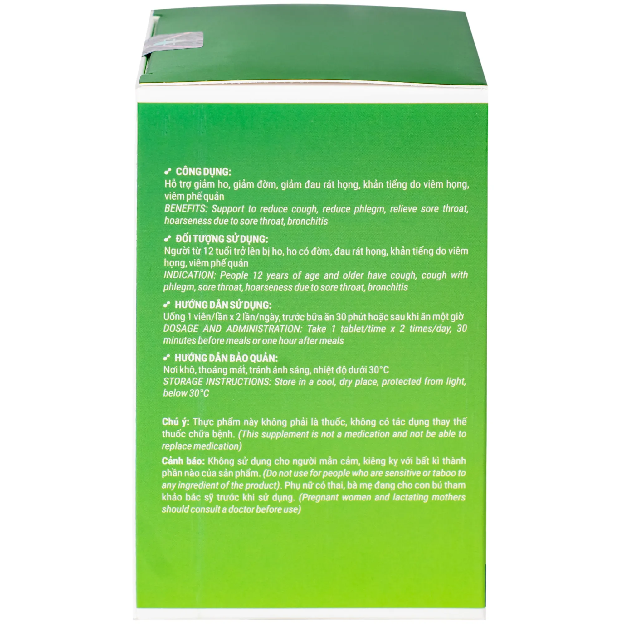 VIÊN UỐNG GIẢM HO NANO ANPACOV BIOCHEMPHA 60V 9