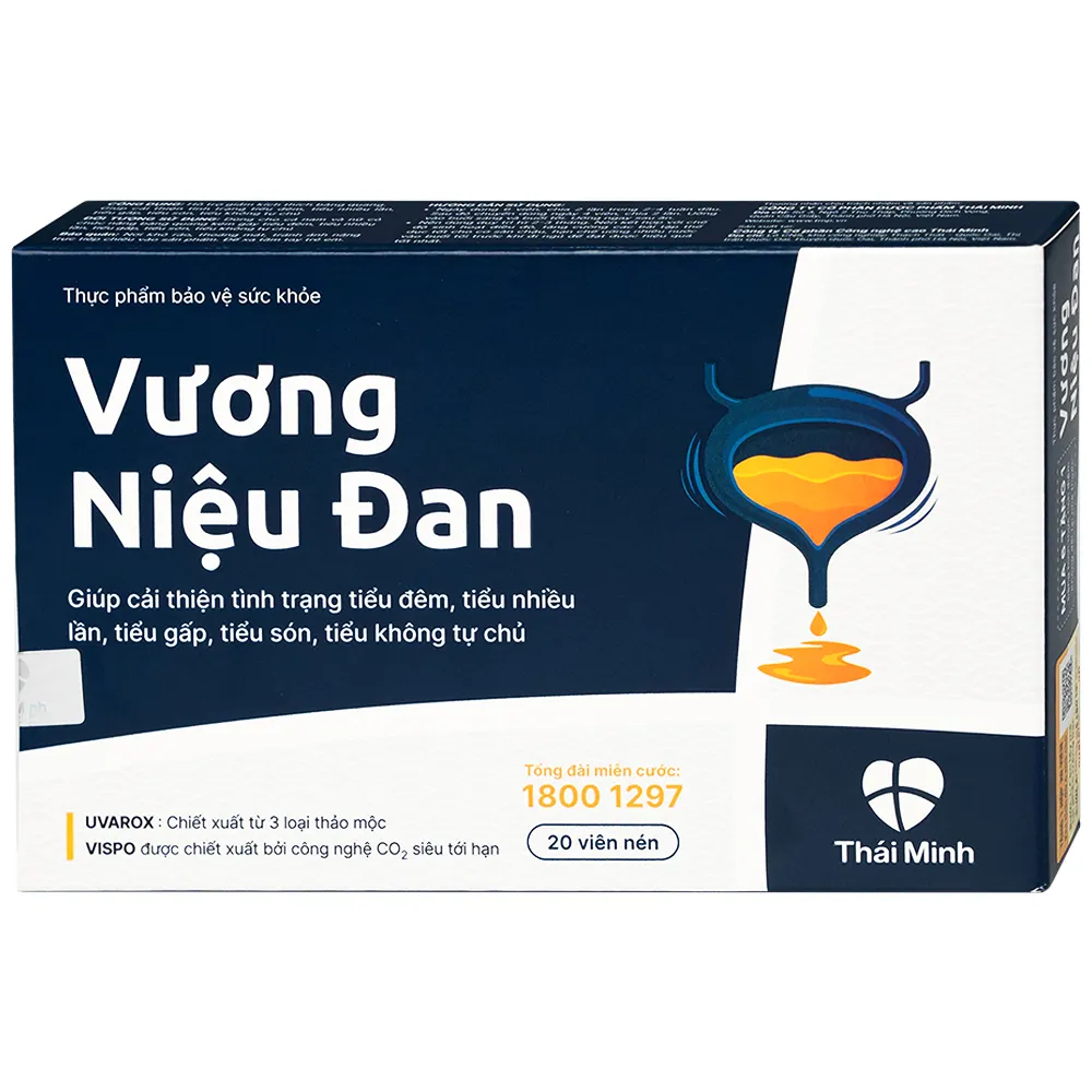 VIÊN UỐNG GIẢM TIỂU ĐÊM VƯƠNG NIỆU ĐAN THÁI MINH 2X10