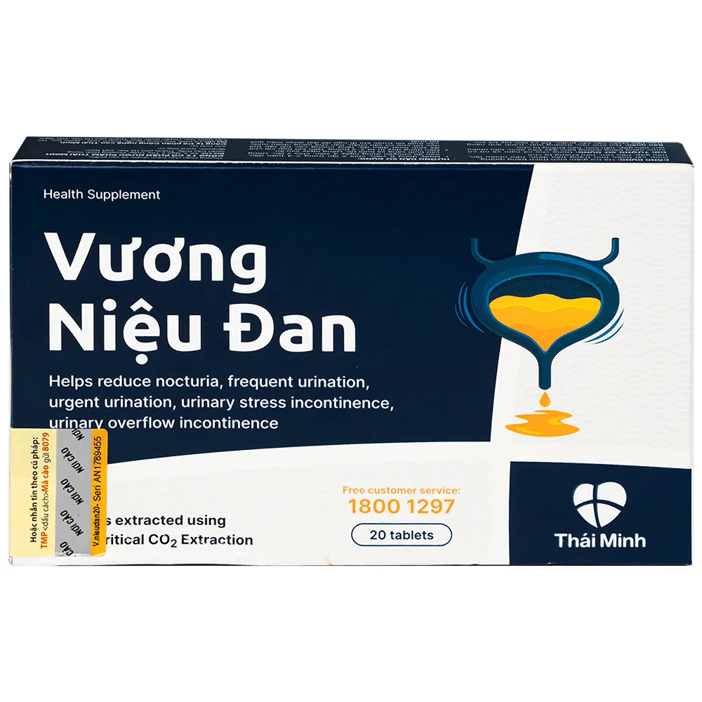 VIÊN UỐNG GIẢM TIỂU ĐÊM VƯƠNG NIỆU ĐAN THÁI MINH 2X10 3