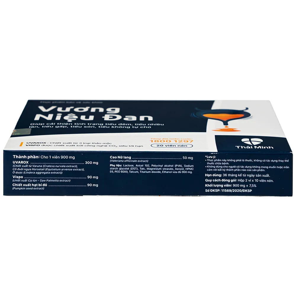 VIÊN UỐNG GIẢM TIỂU ĐÊM VƯƠNG NIỆU ĐAN THÁI MINH 2X10 5
