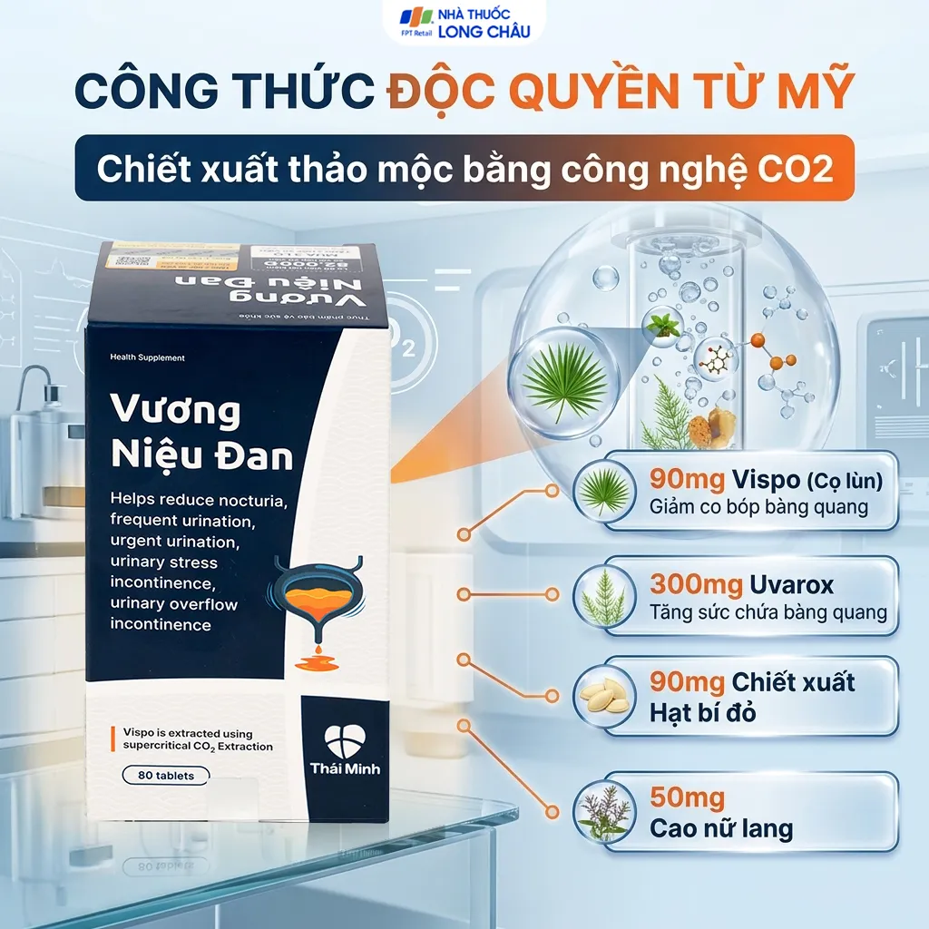 VIÊN UỐNG GIẢM TIỂU ĐÊM VƯƠNG NIỆU ĐAN THÁI MINH 80V 4