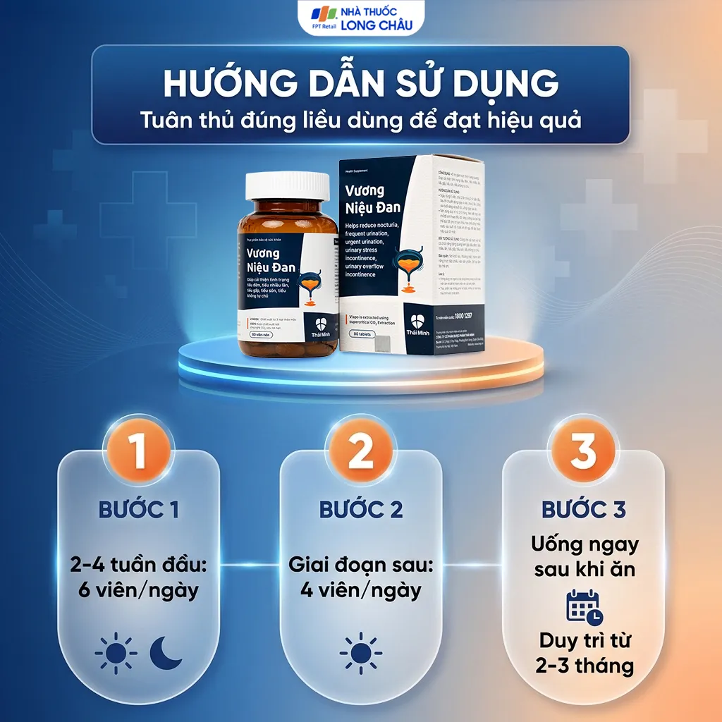 VIÊN UỐNG GIẢM TIỂU ĐÊM VƯƠNG NIỆU ĐAN THÁI MINH 80V 5