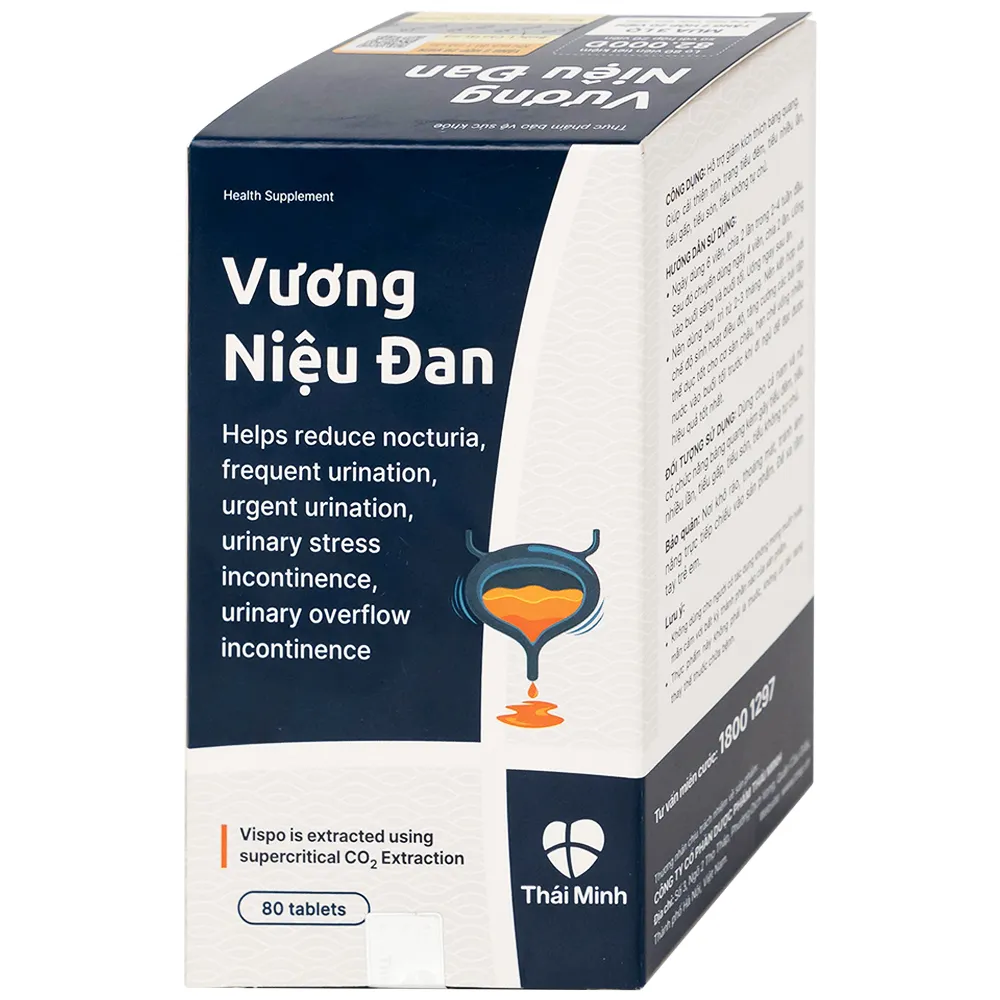 VIÊN UỐNG GIẢM TIỂU ĐÊM VƯƠNG NIỆU ĐAN THÁI MINH 80V 7