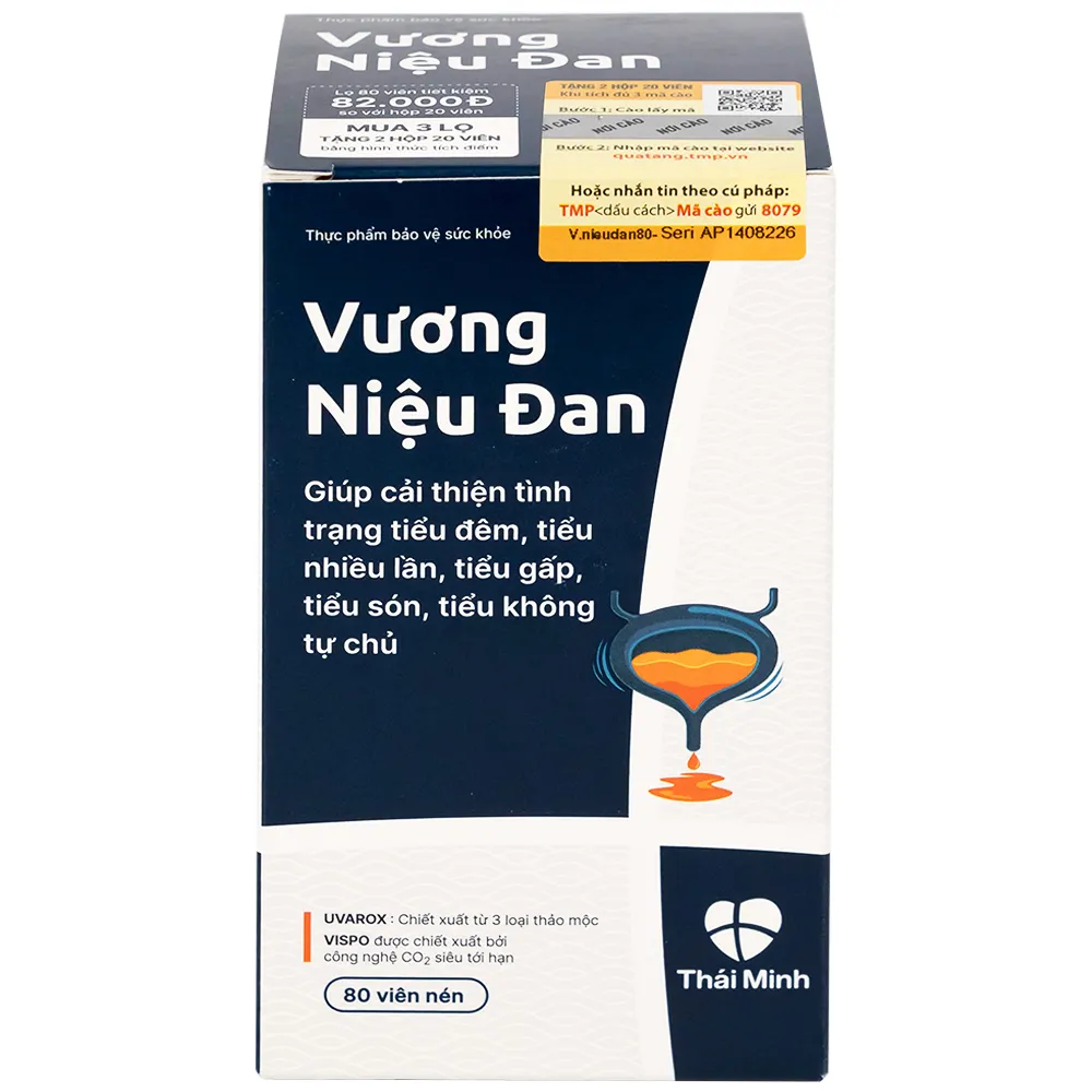 VIÊN UỐNG GIẢM TIỂU ĐÊM VƯƠNG NIỆU ĐAN THÁI MINH 80V 9