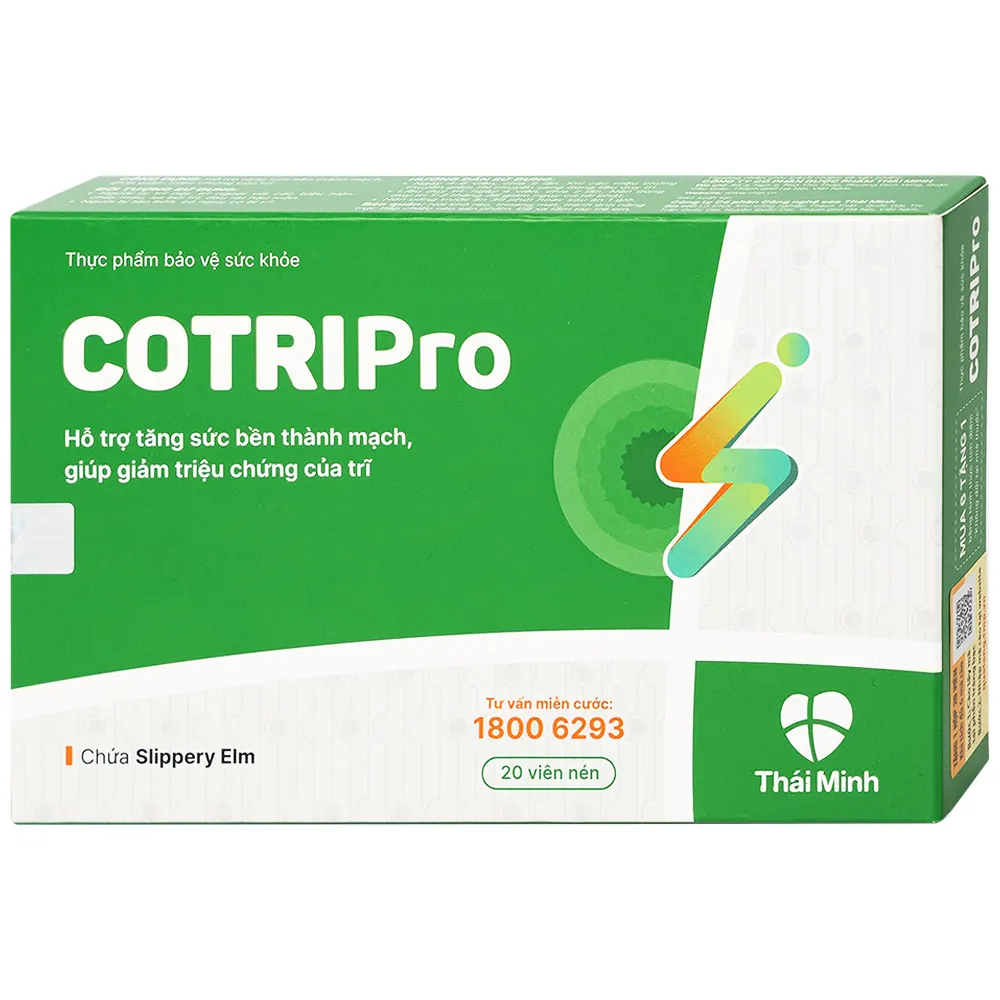 VIÊN UỐNG GIẢM TRĨ COTRIPRO THÁI MINH 2X10