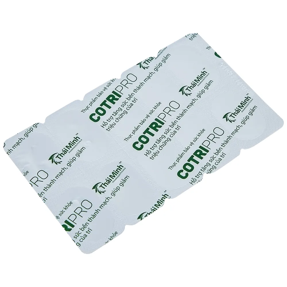 VIÊN UỐNG GIẢM TRĨ COTRIPRO THÁI MINH 2X10 13