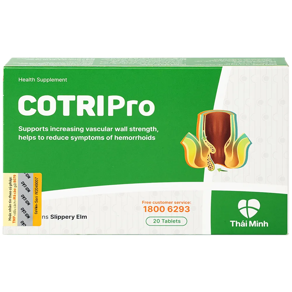 VIÊN UỐNG GIẢM TRĨ COTRIPRO THÁI MINH 2X10 4